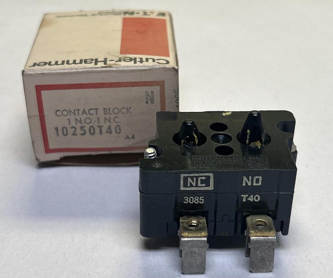CUTLER HAMMER,10250T40,CONTACT BLOCK NOS