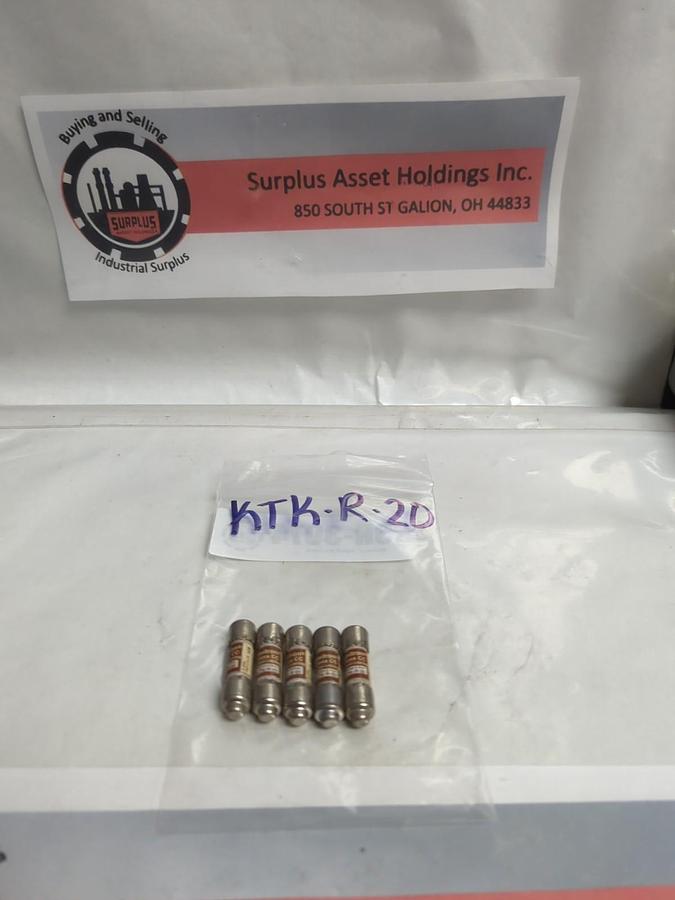Used COOPER BUSSMANN,KTK-R-20,LIMITRON 20 AMP FUSE LOT OF 5 PRE-OWNED
