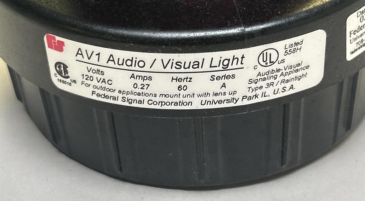 FEDERAL SIGNAL,AV1,AUDIO / VISUAL LIGHT NOS