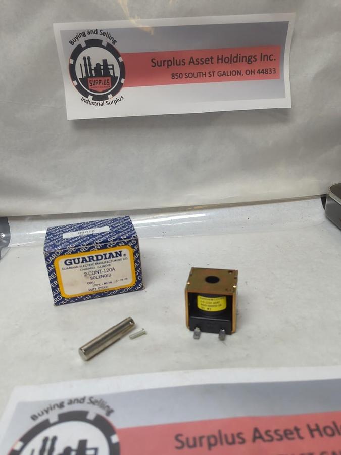 GUARDIAN,2-CONT-120A,SOLENOID 120V 60HZ NOS