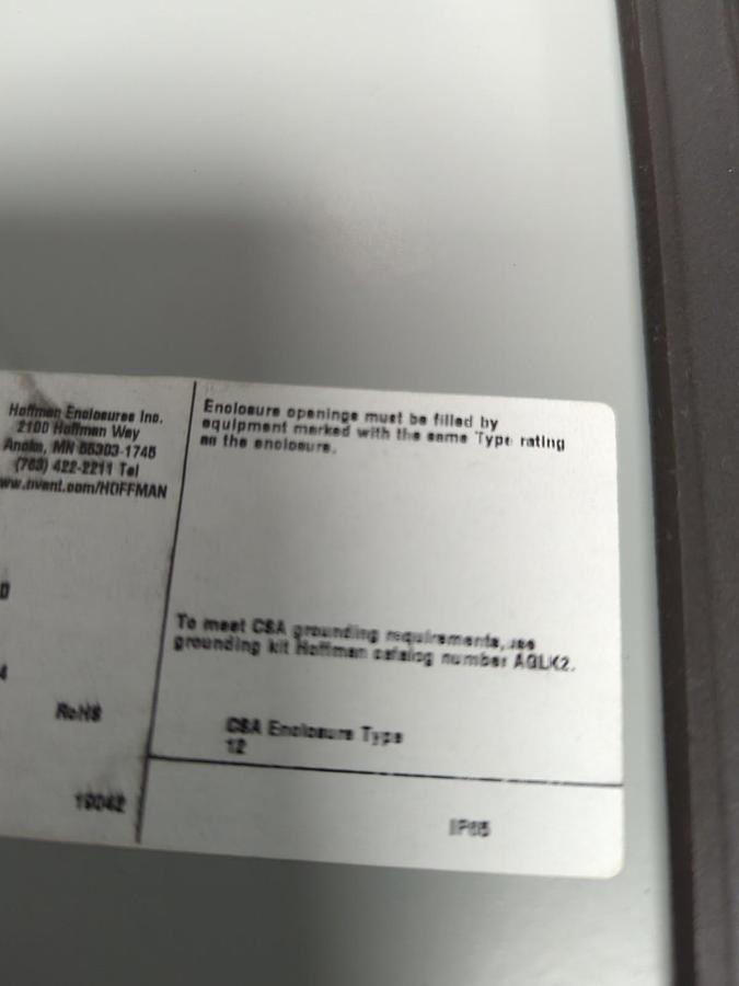 HOFFMANN,A12064CH,JUNCTION BOX/ENCLOSURE 12 IN X 6IN X 4IN NOS