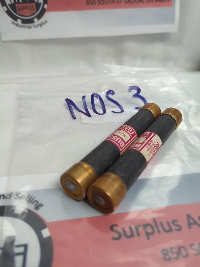 Used COOPER BUSSMANN,NOS 3,ONE-TIME 3 AMP FUSE LOT OF 2 PRE-OWNED
