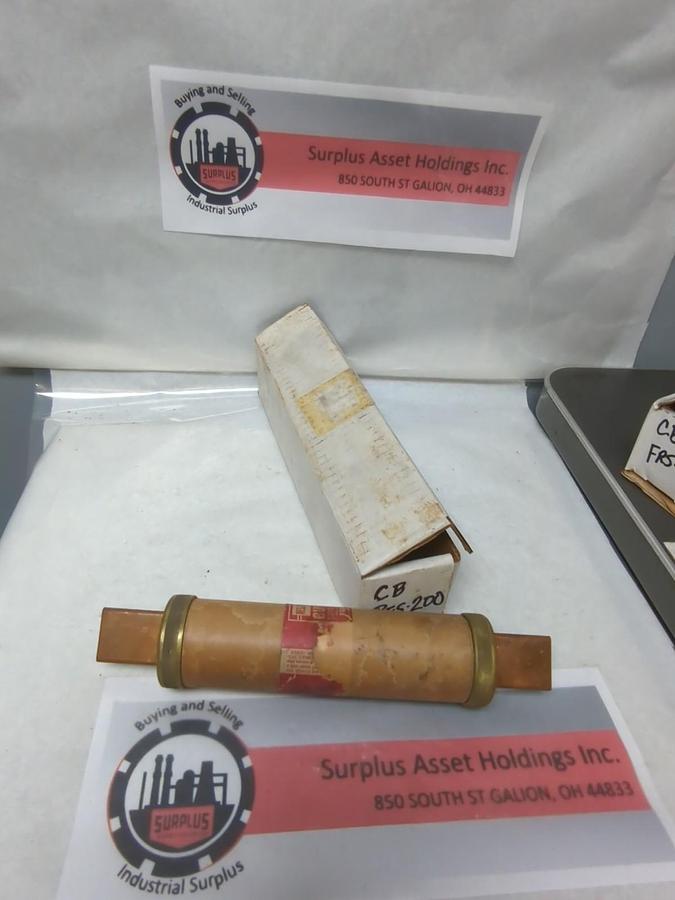 Used COOPER BUSSMANN,RES 200,SUPER-LAG RENEWABLE 200 AMP FUSE PRE-OWNED