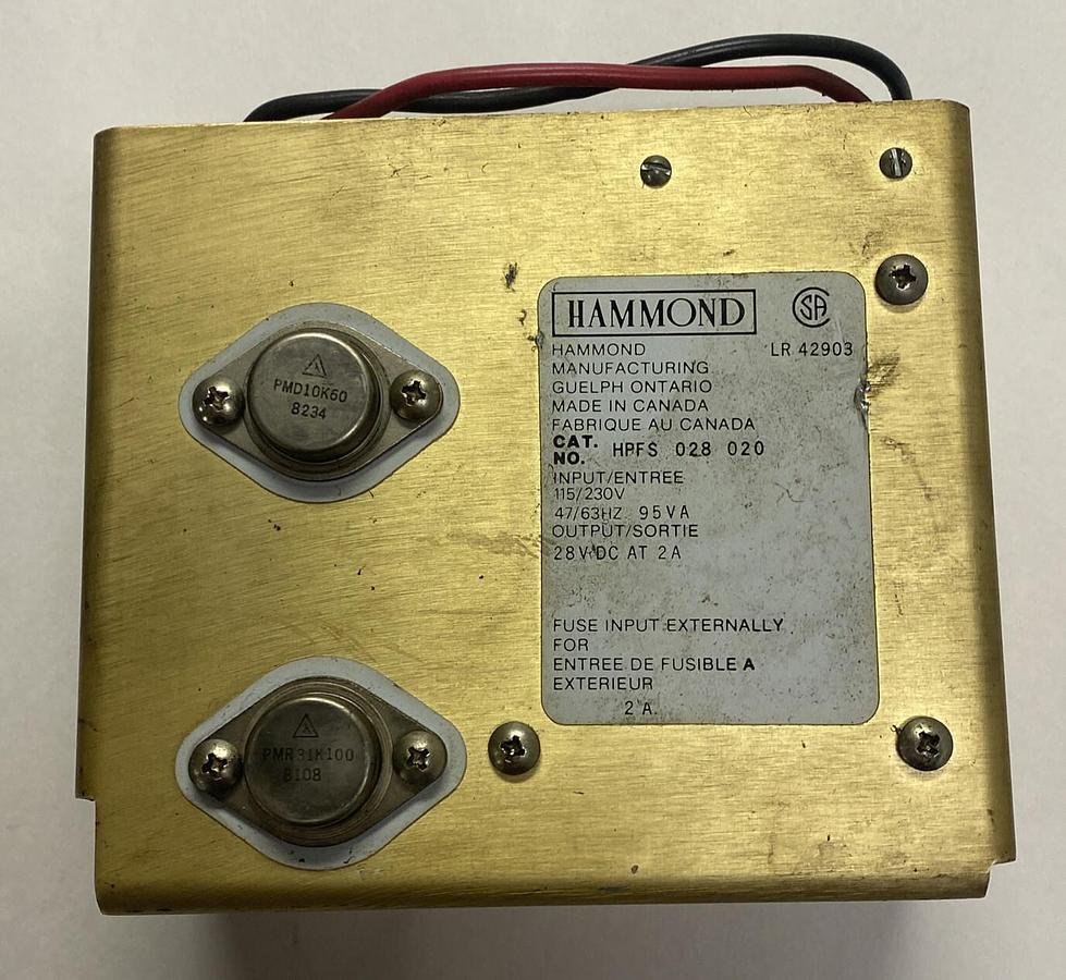Used HAMMOND,HPFS028020,POWER SUPPLY 115/230V