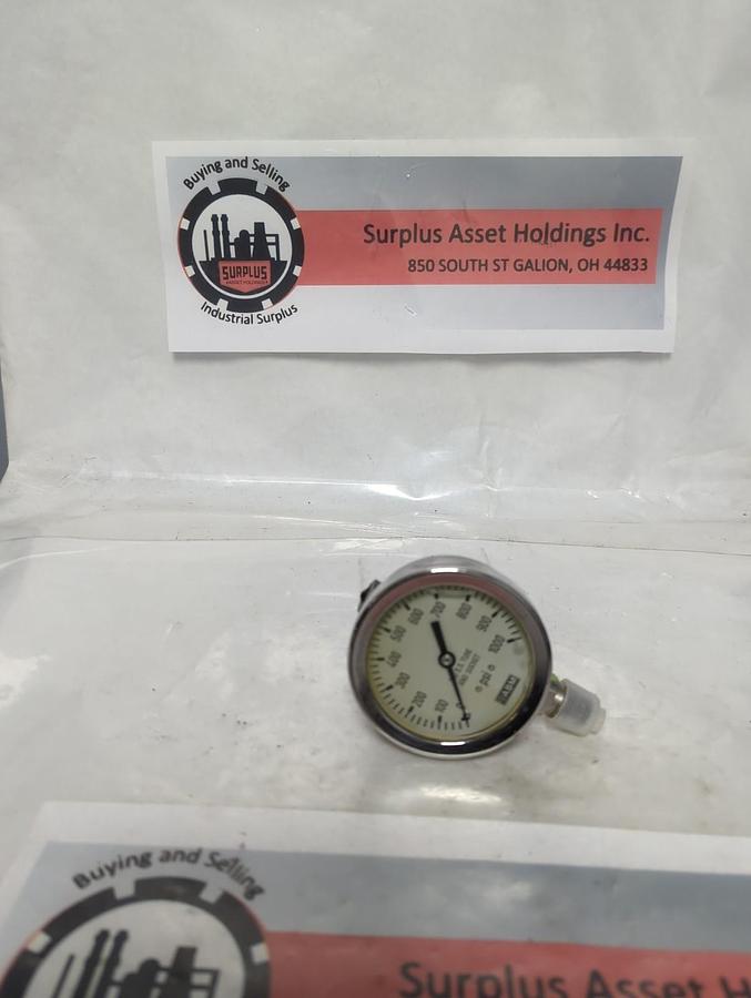 ABM,0-1000,PRESSURE GAUGE 0-1000PSI NOS
