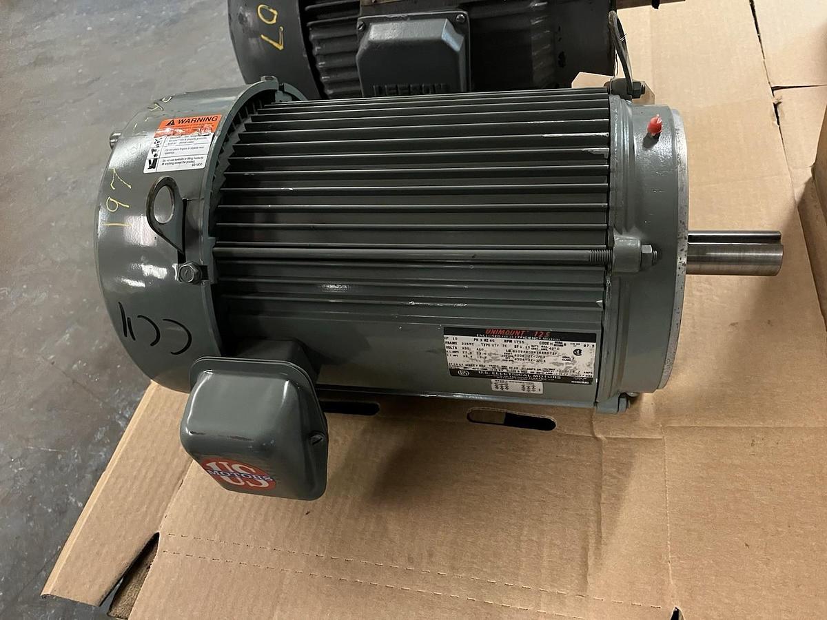 Used US EMERSON,UNIMOUNT 125,MOTOR 10HP 3PH 1755RPM 215TC