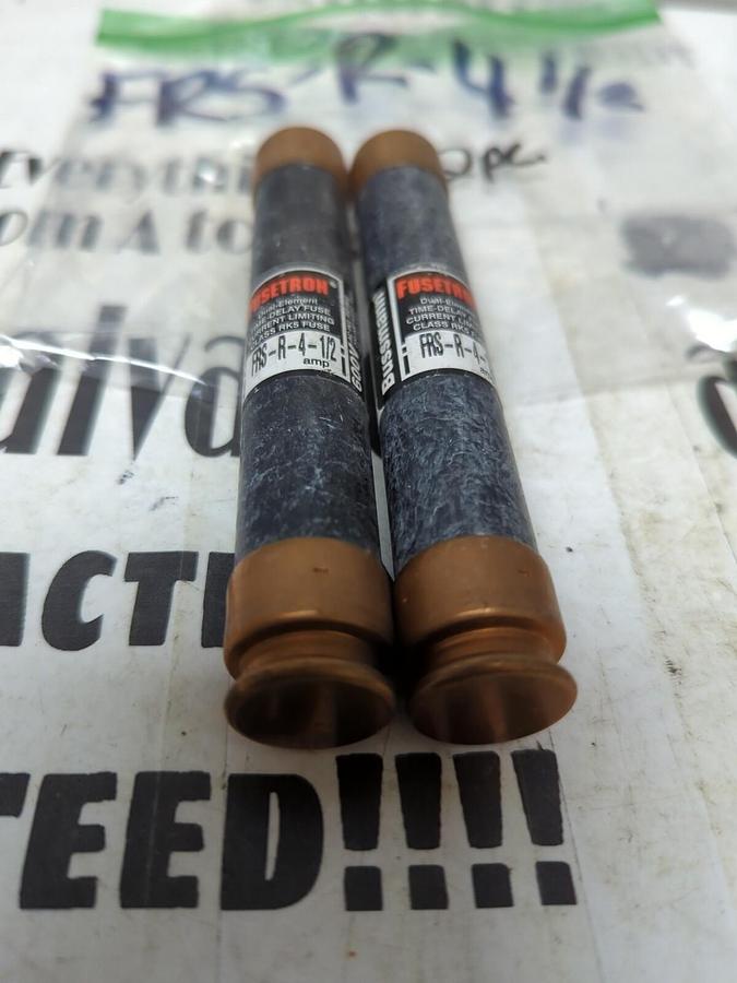 COOPER BUSSMANN,FRS-R-4-1/2,FUSETRON FUSES LOT OF 2 NOS