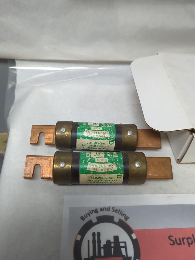 Used CEFCON,CRN-R-125,DUAL ELEMENT 125 AMP FUSE LOT OF 2 PRE-OWNED