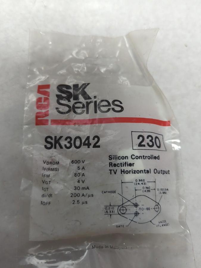 RCA,SK3042,SILICON CONTROLLED RECTIFIER NEW