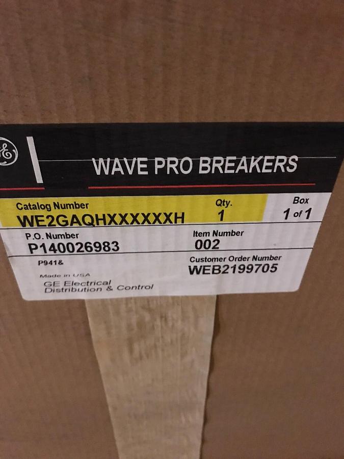 Used GE,WE2GAQHxxxxxxH,WPH-16 Wave Pro Breaker 1600AMP 600V 1000A Trip Unit