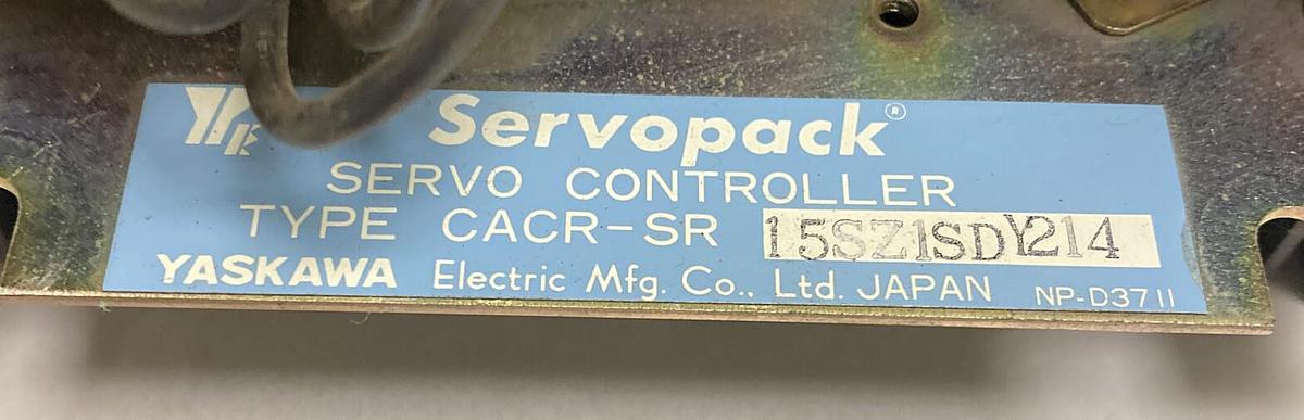 Used YASKAWA ELECTRIC,CACR-SR15SZ1SDY214, SERVO CONTROL SERVOPACK CONTROLLER