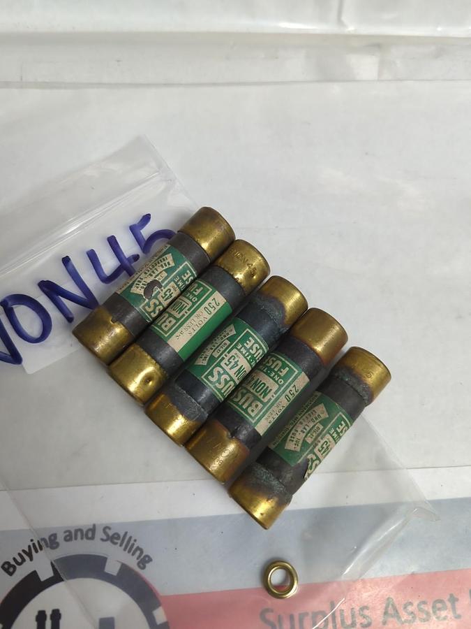 Used COOPER BUSSMANN,NON-45,ONE-TIME 45 AMP FUSE LOT OF 5 PRE-OWNED