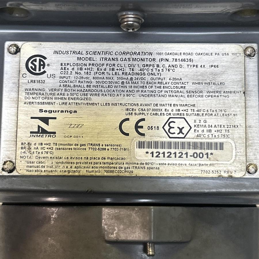 Used INDUSTRIAL SCIENTIFIC,7814635,GAS MONITOR