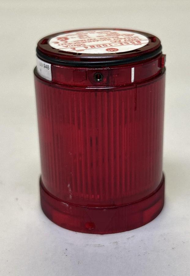Used ALLEN BRADLEY,855E-10DN4,RED STEADY INCANDESCENT STACK LIGHT W/ 855E-LL24R LAMP