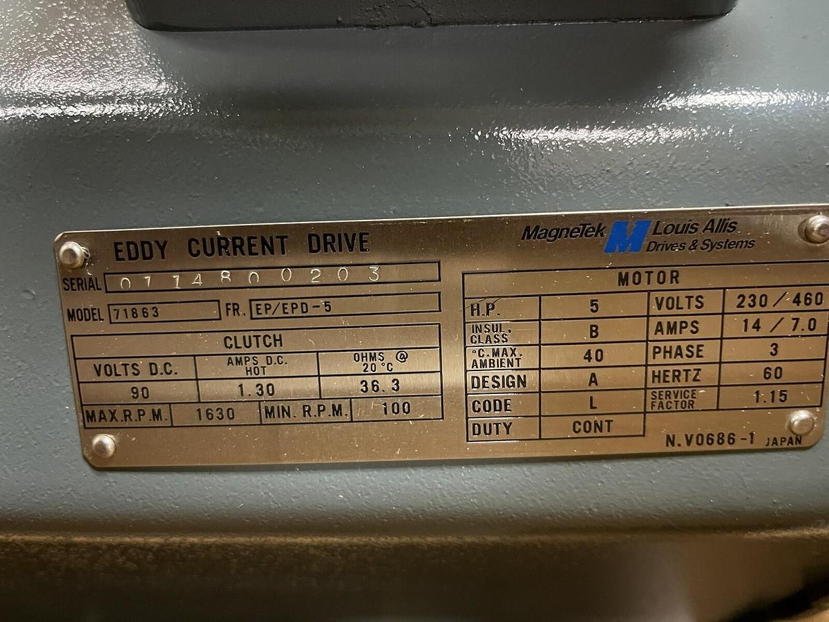 MAGNETEK LOUIS ALLIS,71863,EDDY CURRENT DRIVE FRAME EP/EPD-5 5HP 1630-100RPM