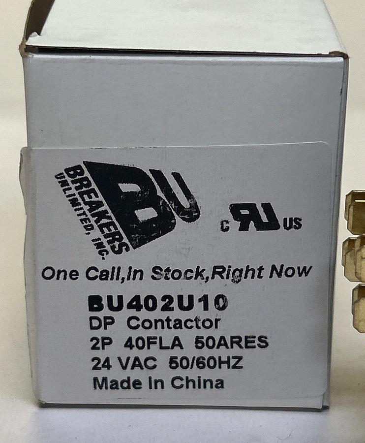 BREAKERS UNLIMITED,BU402U10,DEFINITE PURPOSE CONTACTOR NOS