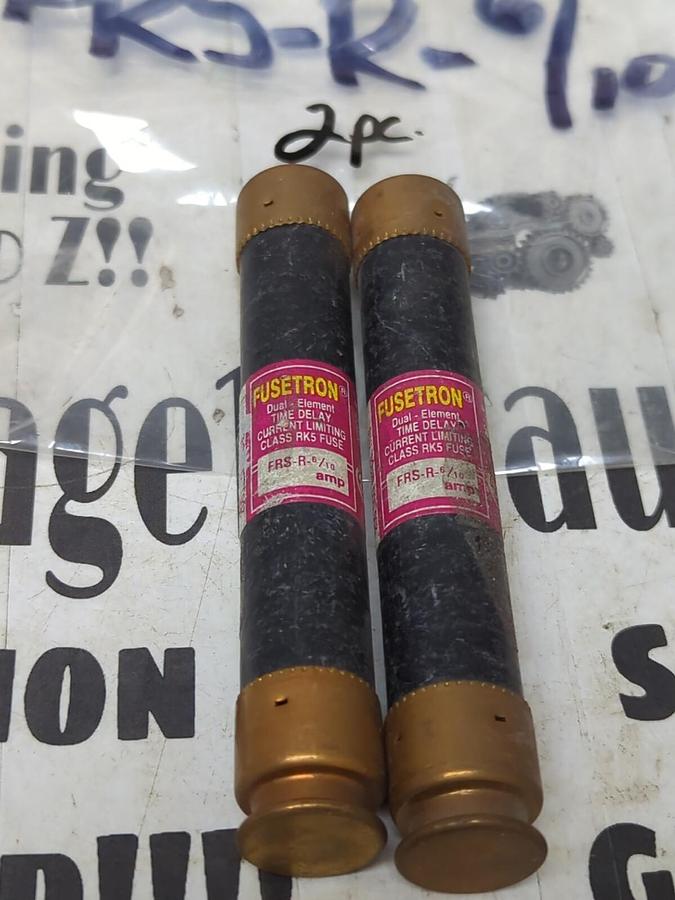 COOPER BUSSMANN,FRS-R-6/10,FUSETRON FUSES LOT OF 2 NOS