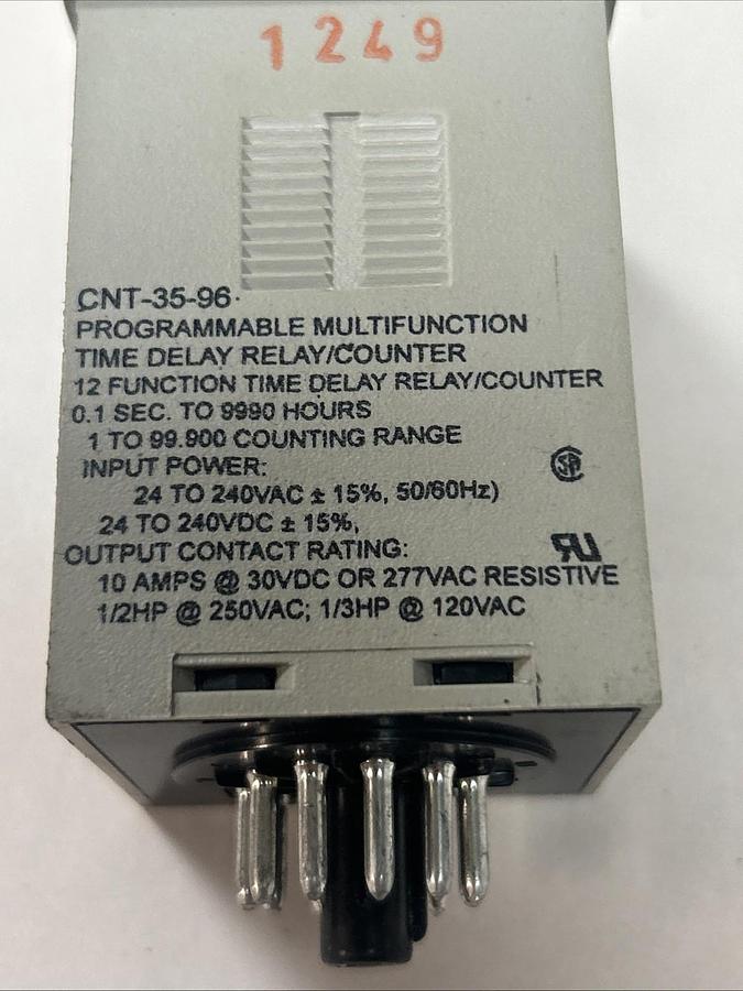 Used POTTER & BRUMFIELD,CNT-35-96,MULTIFUNCTION TIME DELAY RELAY COUNTER