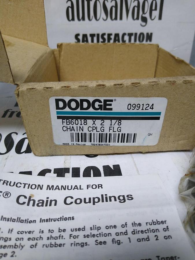 Dodge,099124 FB6018X2 1/8,Chain Coupling Hub-60 chain 18Teeth 2.1250 IN Bore NOS