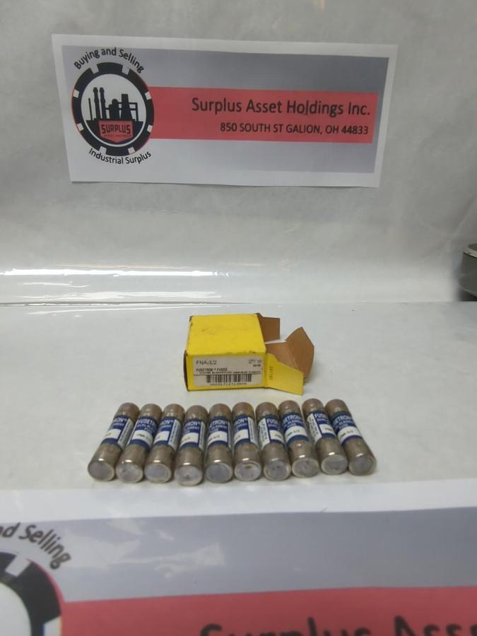 COOPER BUSSMANN,FNA-1/2,FUSETRON 1/2 AMP FUSES BOX OF 10 NOS
