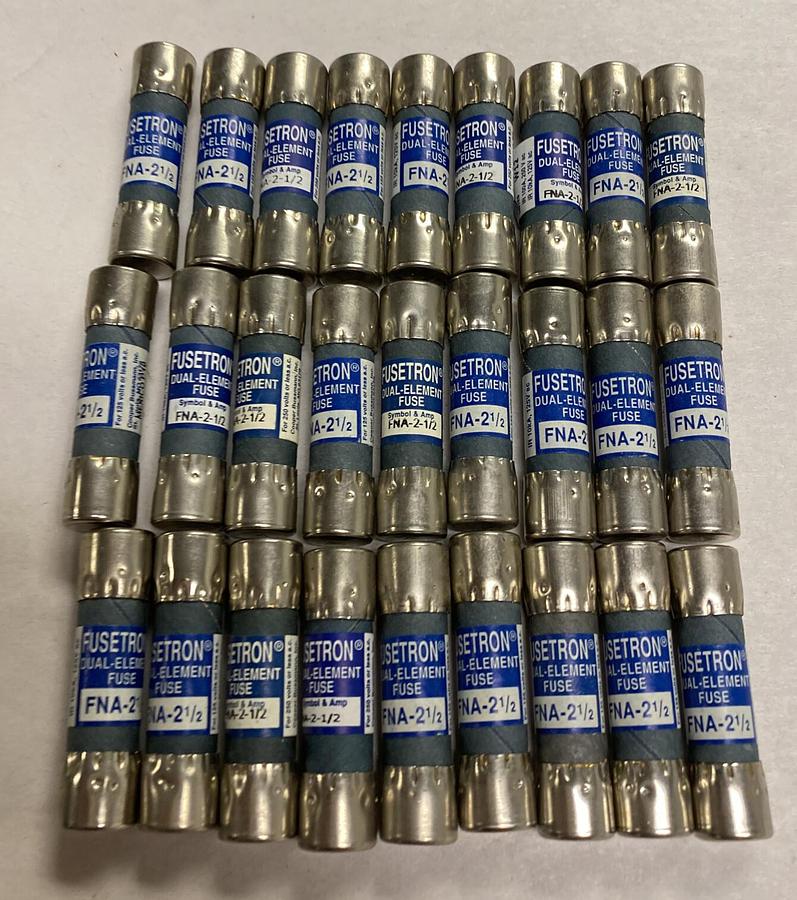 Cooper Bussmann,FNA-2-1/2,Fusetron Fuse Lot Of 27 NOS