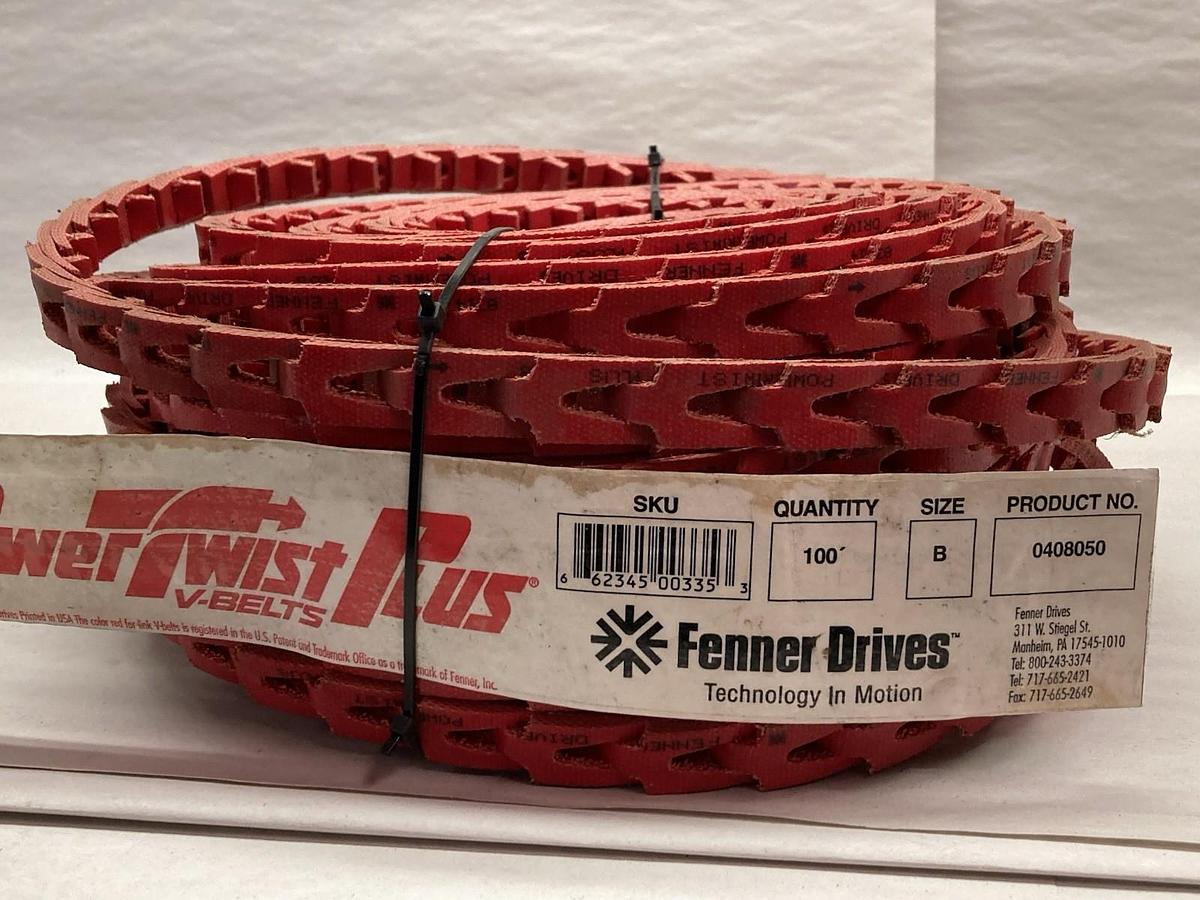 Fenner Drives,Size B 0408050,V-Belt Quantity 100'