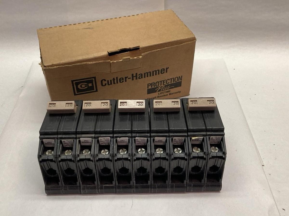 Used Cutler-Hammer,CH220,2-Pole Circuit Breaker 20A 120/240V
