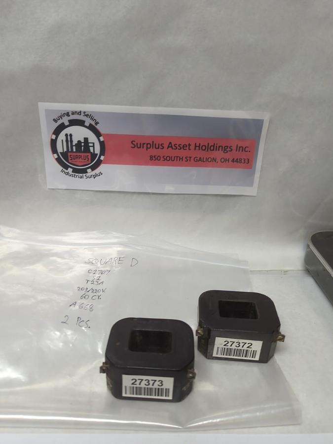 Used SQUARE D,C1707,COIL 208/220V 60HZ LOT OF 2 PRE-OWNED