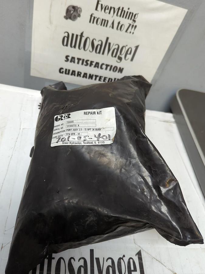 GREER HYDRAULICS,700005,REPAIR KIT PORT ASSY 2.5-15NPT 3K BUNA NEW