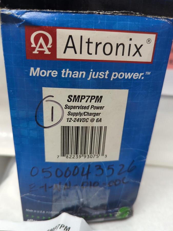 ALTRONIX,SMP7PM,POWER SUPPLY CHARGER 12-24VDC @ 6A NOS