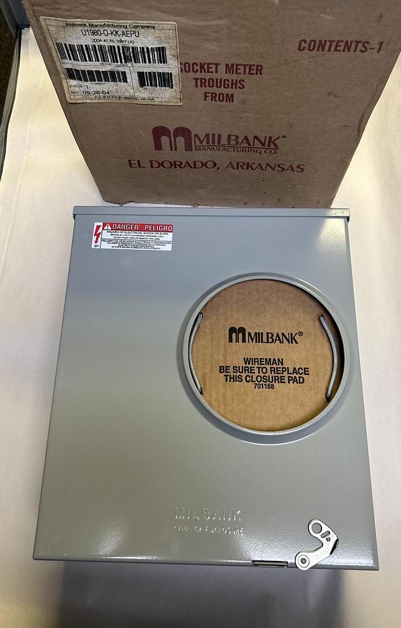 MILBANK,U1980-O-KK-AEPU,SOCKET METER NOS