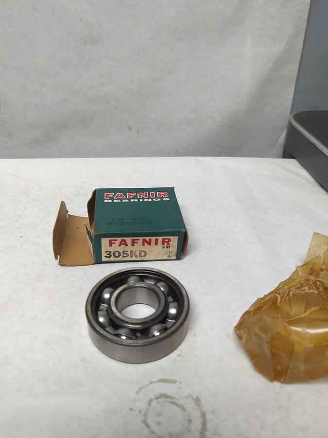 FAFNIR,305KD,DEEP GROOVE BALL BEARING SINGLE METAL SHIELD NOS