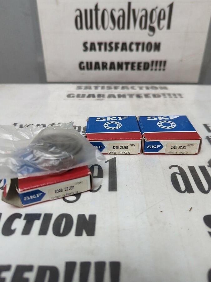 SKF,6300-2ZJEM,DOUBLE SHIELDED DEEP GROOVE BALL BEARINGS LOT OF 3 NOS