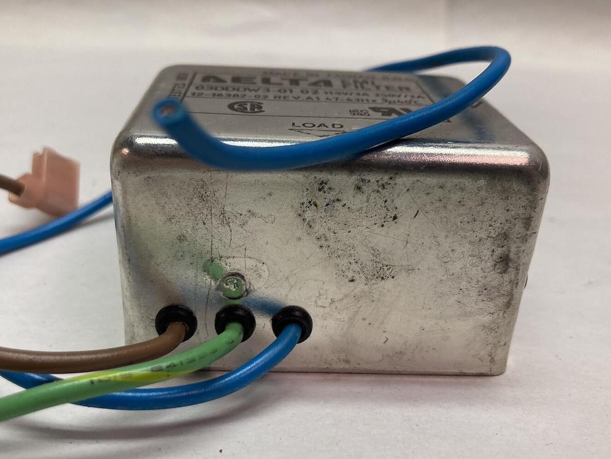 Used Delta,03DDDW3-01 02,EMI Filter 115V/3A 250V/2A