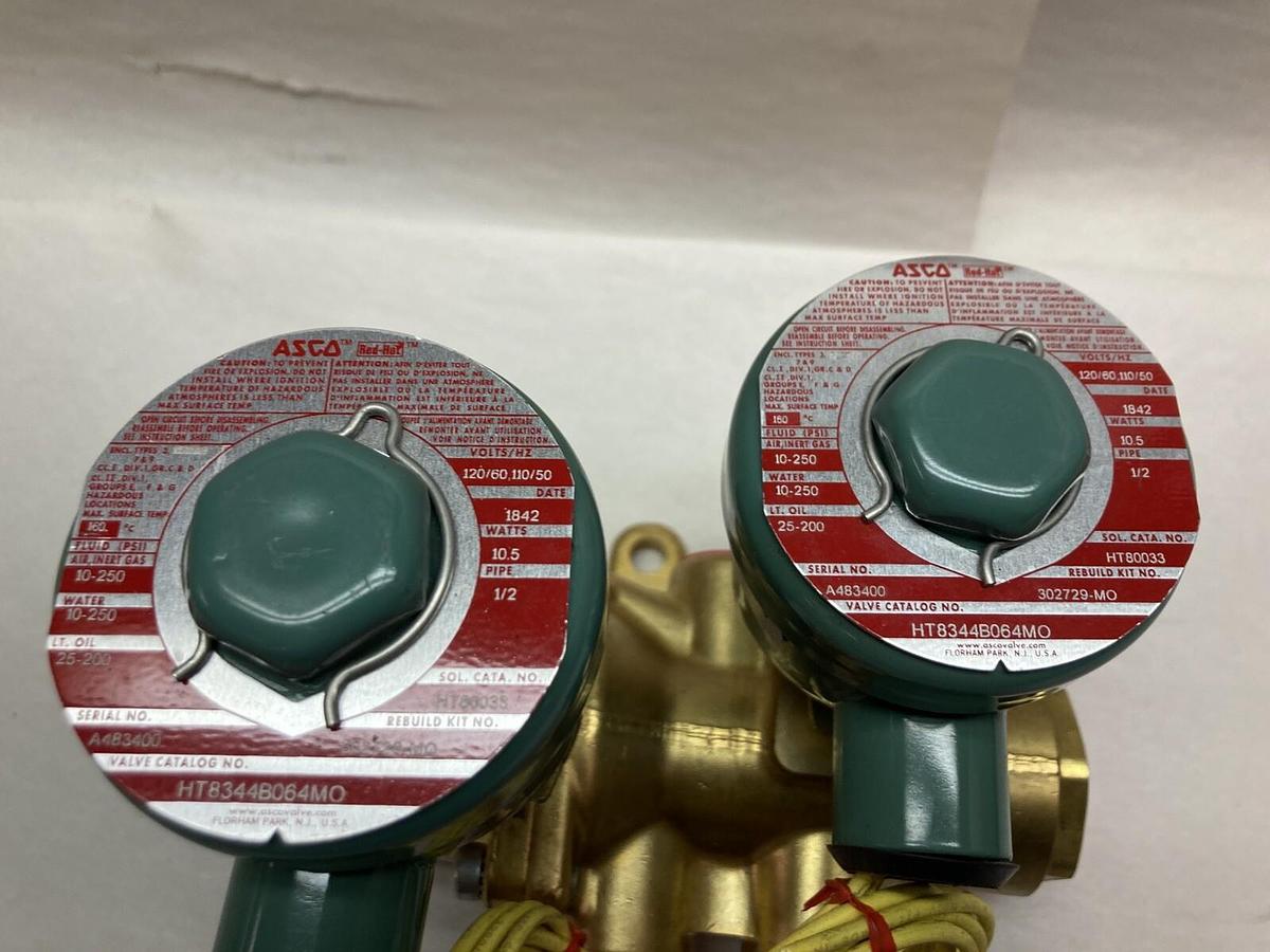 Asco,HT8344B064MO,Red-hat Solenoid Valve 10.5 Watts 120/110V 60/50Hz