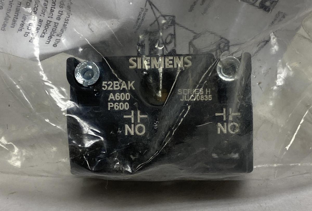 Siemens,52BAK,Contact Block NOS