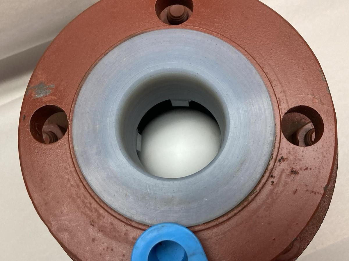 Used Chemvalve,Model 880,Size 2 Lined Valve PFA 150/275 PSI 102476