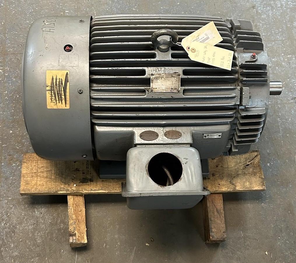 Used TECO,AEEANC,INDUCTION MOTOR 75HP 1175RPM 460V 3PH 365TSC FRAME