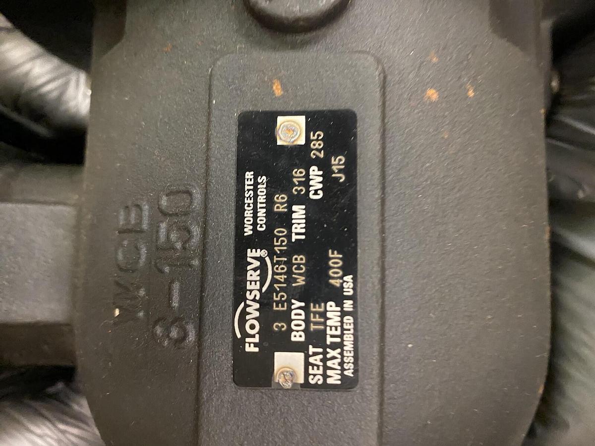 Used FLOWSERVE,E5146T150-R6,SERIES 75 ACTUATOR VALVE 3 INCH WCB 150