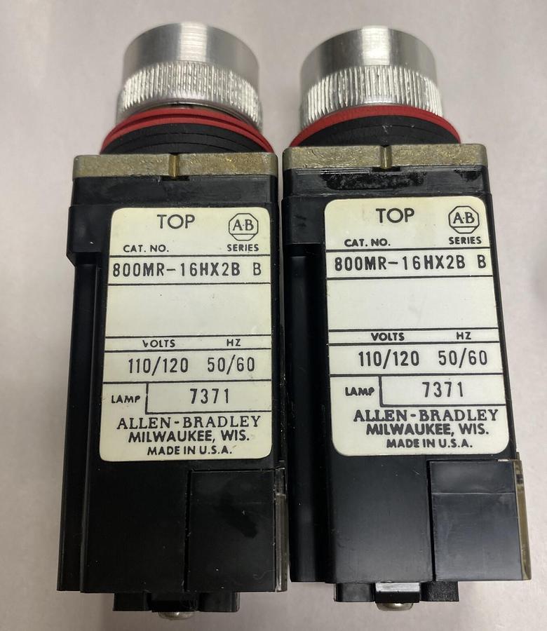 Allen Bradley,800MR-16HA2BRA,2 Position Illuminated Selector Switch Lot Of 2 NOS