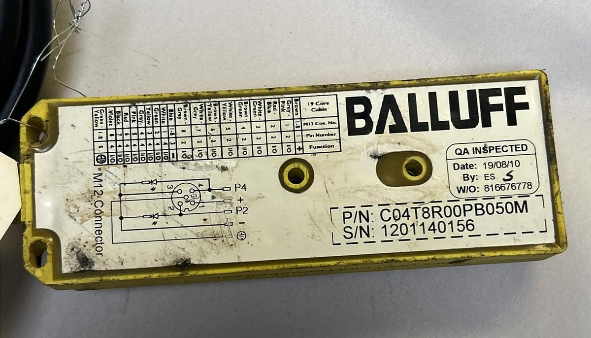 Used BALLUFF,C04T8R00PB050M,SPLITTER AND JUNCTION BLOCK 8 PORT
