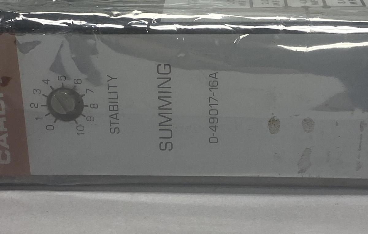 Used RELIANCE,0-49017-16A,CARDPAK STABILITY SUMMING CARD REFURBISHED