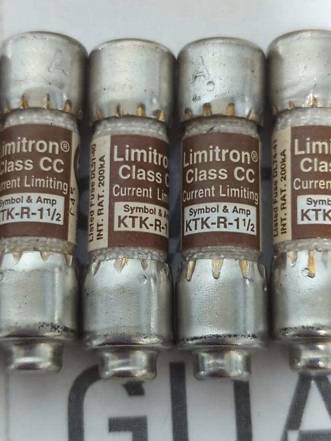 COOPER BUSSMANN,KTK-R-1-1/2,LIMITRON 1-1/2 AMP FUSES BOX OF 6 NOS