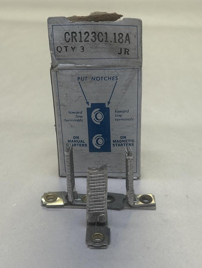 GENERAL ELECTRIC,CR123C1.18A,THERMAL OVERLOAD HEATER ELEMENT LOT OF 3 NOS