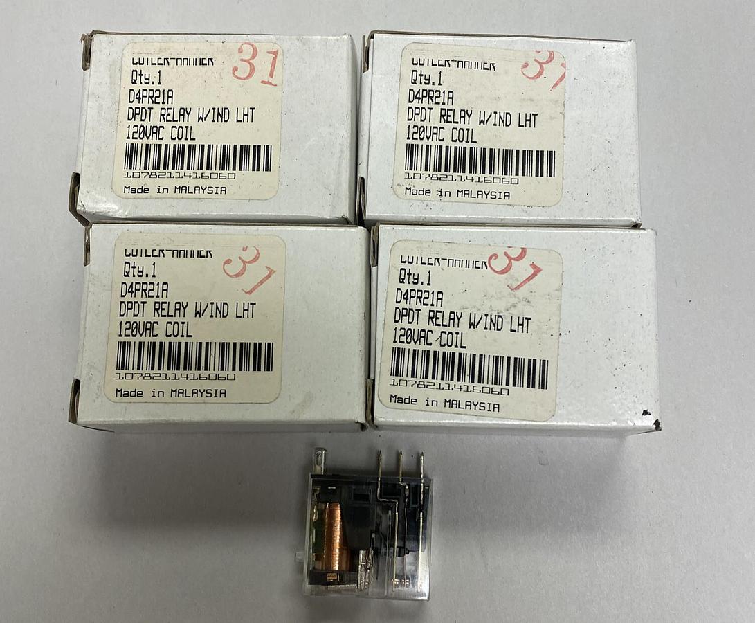 EATON,D4PR21A,GENERAL PURPOSE RELAY LOT OF 4 NOS
