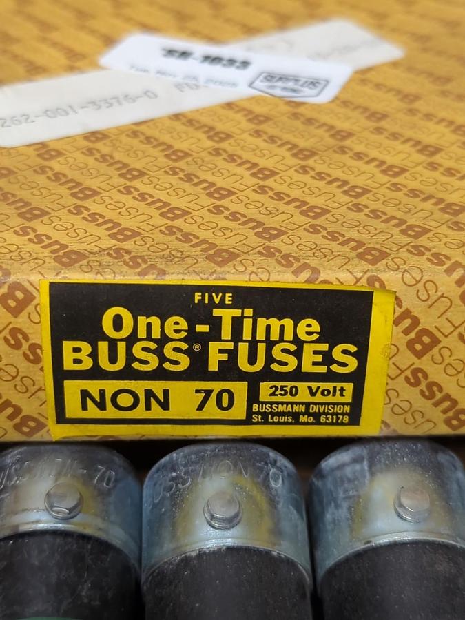 COOPER BUSSMANN,NON-70,ONE-TIME 70 AMP FUSE 5 PACK NOS