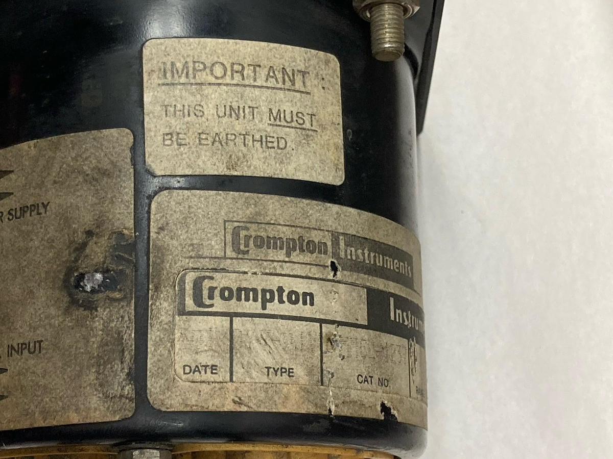 Used Crompton Instruments,150-0-150 Amps,Meter Panel Gauge Black Industrial Accessory