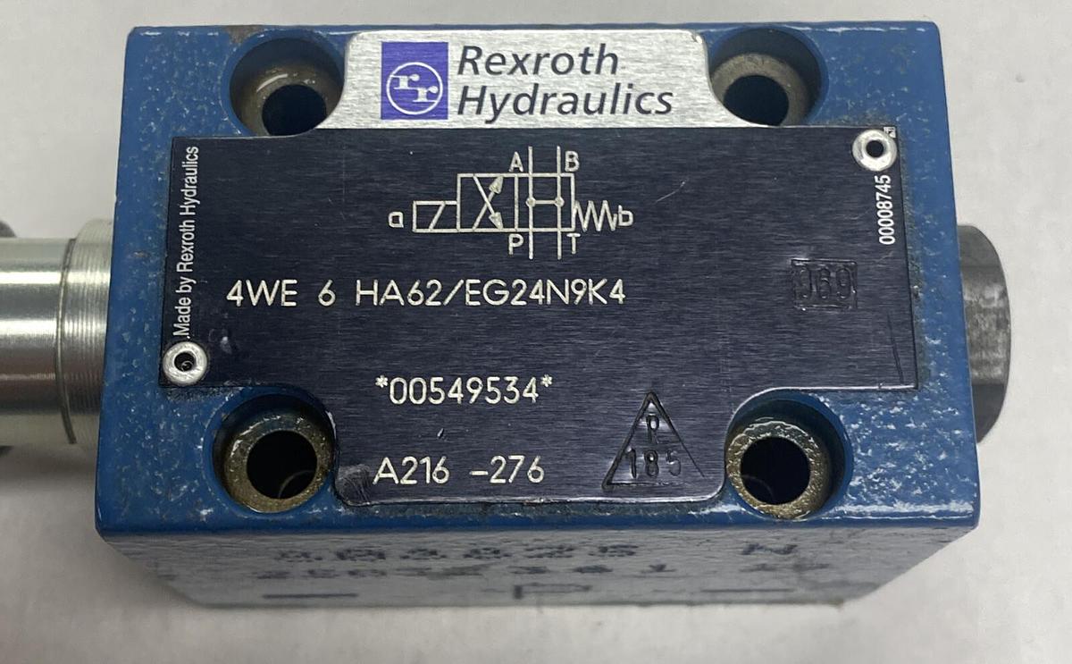 Used REXROTH,R900549534/4WE6HA62/EG24N9K4, HYDRAULIC DIRECTIONAL CONTROL VALVE