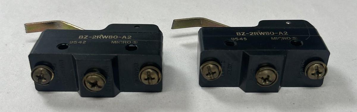 Used HONEYWELL,BZ-2RW80-A2,MICRO SWITCH LIMIT SWITCH LOT OF 2