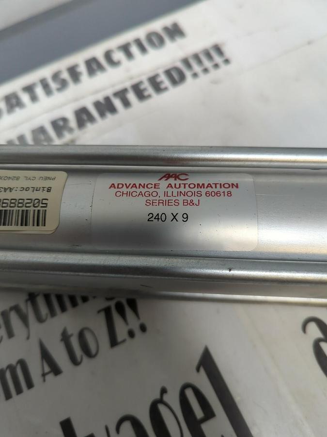 ADVANCED AUTOMATION,240X9,PNEUMATIC CYLINDER 9 INCH STROKE NOS